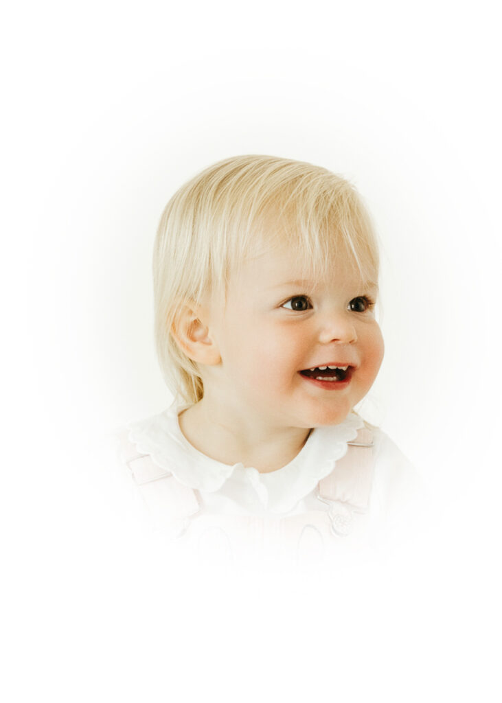 Baby girl captured in an heirloom portrait in Atlanta